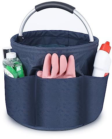 Opopark Bucket Tool Bag, 17 liters Bucket Tool Organizer Bag Universal | Collapsible Garden Small Tools Bag, Portable Multi Cleaning Organiser Caddy, Multi pocket Craft Caddy