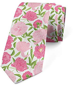Xoovtka Corbata moderna multicolor para hombre, Rosa verde lima, Taille unique