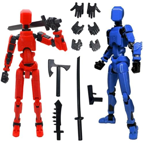 YGCHEN Figurine d'action T13 Action Figurine Dummy 13 Figurine d'action Titan 13 Robot Mobile Multi-Articulations Imprimée en 3D Jouet Enfant Anniversaire Cadeaux
