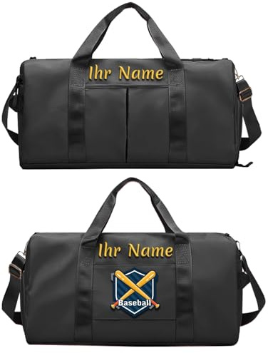 Personalisiertes Besticktes Sporttasche Duffel - Individuelle Sport- & Reisetasche mit Wasserdichtem Schuhefach, Verstellbarer Trageriemen - Geschenk für Reise- und Sportbegeisterte