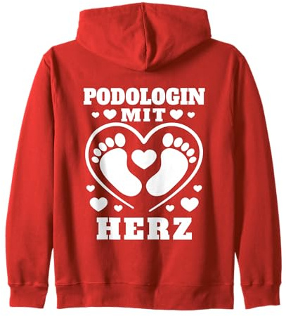Podologin Mit Herz Spruch Fußpflege Fußpflegerin Kapuzenjacke