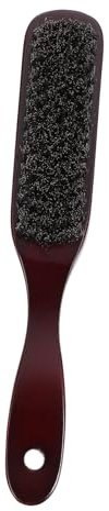 Beatifufu 2 Stk Langstielige Bart bürste Bartkammbürste männliches Rasierwerkzeug Föhnbürste beard brush for men beard care Gesichtsreinigungsbürste Bartbürste Rasierpinsel Holz Black