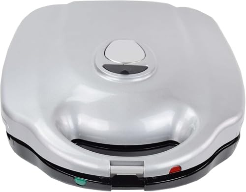 Syntrox Waffeleisen Maker Kombigerät mit Wechselplatten, 2000 Watt Leistung, Edelstahl, Silbernes Design, Antihaftbeschichtet, einfache Reinigung, Küchenmaschine