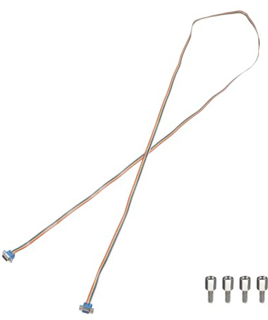 sourcing map IDC Serial Cable Rainbow Wire Flat Ribbon Cable DB9 Male to DB9 Female 78.7 Inch Length 2.54mm Pitch Breadboard Jumper Wires for Electronic Projects