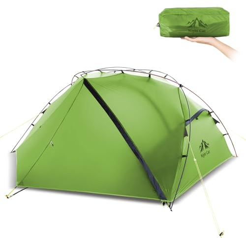 Night Cat Tent Ultralätt 2 Person: Vattentätt Camping Vandringstält Dubbelskiktat För Vandring Äventyr Bergsvandring och Utomhuscamping