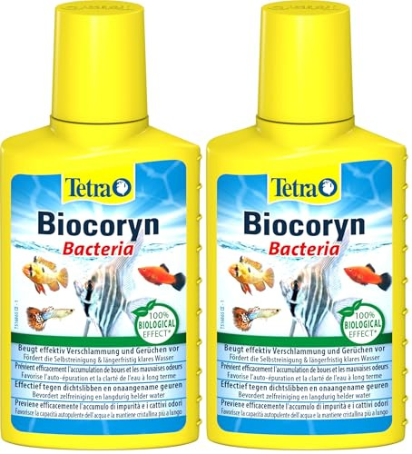 Tetra Biocoryn - Wasseraufbereitungsmittel zum biologischen Abbau von Schadstoffen, beugt Verschlammung & Gerüchen im Aquarium vor, 100 ml (Packung mit 2)