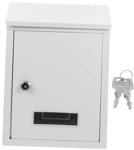 Abaodam Boîte Aux Lettres Murale Extérieure Fer Boîte Aux Lettres Verrouillable Vintage Organisateur De Courrier Suspendu