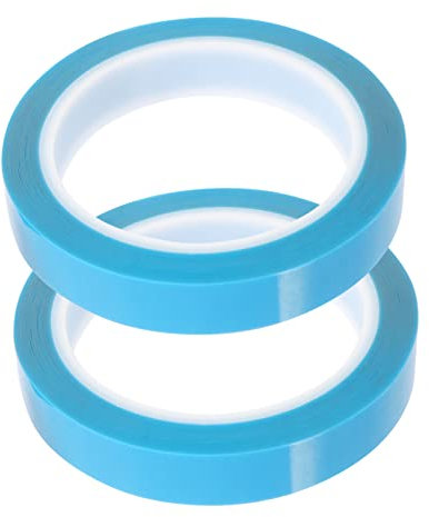 TOGEVAL 2 Rolls Refrigerator Tape Adhesive Tape 1965.00X0.71X0.00Inch PET Material Blue Color Silent No Glue Residue Strong Viscosity for Fridges and Drawer Repair