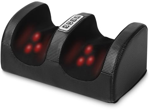 Zofory Shiatsu FußMassagegeräT mit Heizung, Massagegerät Beine, Tiefengewebsmassage mit Heizfunktion Massage-Roller Massage Fussmassagegerät Elektrisch Geschenk für Eltern und Freunde