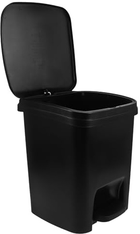 NUOBESTY Poubelle à Pédale Plastique 10L avec Couvercle Silencieuse Compacte et Facile à Nettoyer Cuisine Salle de Bain Toilettes et Chambre