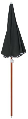 Gecheer Ombrellone da giardino, 180 cm diametro con palo in acciaio e tessuto poliestere anti-UV, perfetto per terrazze giardini e spiagge