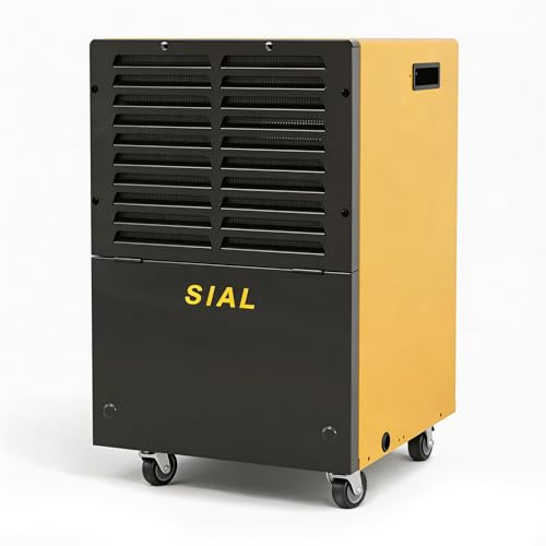SIAL 30L/TAG Bautrockner Luftentfeuchter, 4,9L Tank, 100㎡ | Industrieller Profi-Entfeuchter | für Keller, Garage & Neubau | gegen Schimmel & Feuchtigkeit | Wasserschadensanierung