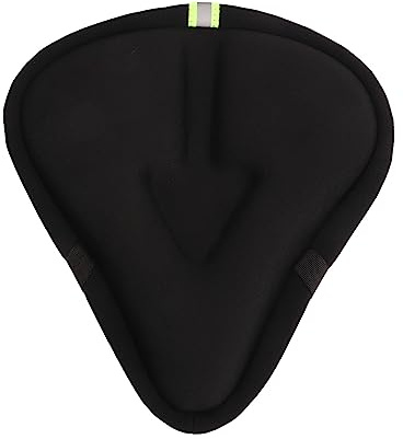 Cubierta de sillín para Bicicleta, cojín de sillín de Bicicleta Extra Suave y Engrosado en Silicona con Ranura, diseño ergonómico Transpirable con Banda Reflectante para Hombres y