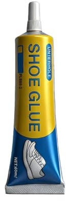 Colla per Scarpe Professionale – Adesivo Flessibile Extra Forte, Trasparente, Impermeabile per Riparazione Suole, Tacchi, Toppe – Funziona su Pelle, Gomma, Vinile, Tela – Tubo 60 ml