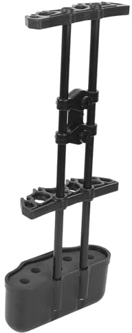 Carcaj de Flecha Caja de Soporte Duradera y Ajustable para Tiro con Al Aire 5 Flechas para Flechas Fijas y Mecánicas Adecuado para Adultos Niños Negro ABS + Goma