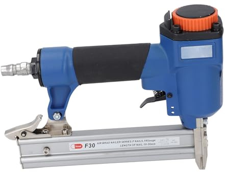 Hamwesh Pneumatisk Häftpistol, Luftdriven 100 Spikar Kapacitet Heavy Duty Pneumatisk Häftare, Finish Spikpistol med Ergonomiskt Mjukt Grepphandtag för Träklädsel Mattstängsel