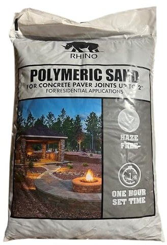 Rhino Power Bond Plus Polymeric Sand for Paver and Stone Joints up to a Maximum of 2 inches (20 Pound, Slate Gray)