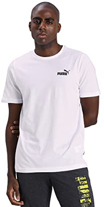 Puma Herren T-Shirt ESS S Logo Tee, White, L, 586668