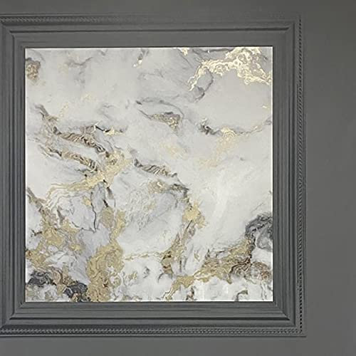 DecorSave Arthouse Bahia Panel Charcoal Wallpaper 923005 - Metallic Granite Stone Wood, Multicolour