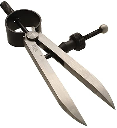 The Beadsmith Stainless Steel Divider Caliper – 3-Inch with Scriber Tips – Bow Spring and Adjusting Screw – for Measuring, Drawing, Drafting, and Leather, Wood, and Metal Work