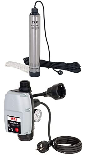 T.I.P. Tiefbrunnenpumpe Edelstahl AJ 4 Plus 95/40 + T.I.P. 30241 Elektronische Pumpensteuerung BRIO 2000 M