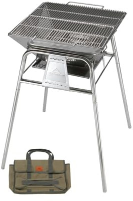 Campingmoon Barbecue à charbon de bois pliable en acier inoxydable Type MT-5