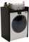 AKKE Waschmaschinenschrank Überbauschrank Für Waschmaschine 66x97x62 cm Wäschetrockner Schrank Waschmaschinenregal Badezimmerschrank Waschmaschinenüerbau Schwarz