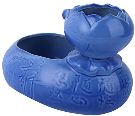 Beavorty Keramik-wasserspender Für Katzen Mit Zirkulationsdesign Leiser Pumpe Nachfülldesign Frischwasserquelle Lotus-Design Für Haustiere