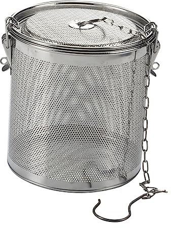 PRETYZOOM Passoire à Épices et Crochets Maille Fine en Acier Inoxydable Panier à Saumure Chaîne Longue pour Infusion et Cuisson pour Soupe