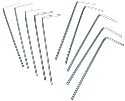 ZDingTech Juego de 10 llaves Allen de 1,27 mm, llave hexagonal de 1,27 mm, llave hexagonal en forma de L con brazo largo