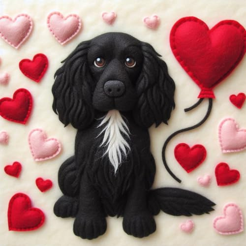 Single Luxury Black Cocker Spaniel Birthday/Valentine/Mothers Day Card