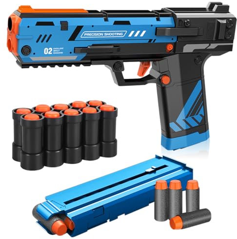 Spielzeugpistole, Spielzeug Pistole für Kinder, Toy Pistolen,Toy Gun, Kinder Spielzeugpistole mit 10 Soft Bullet für ab 8+ für Kinder Geburtstag Geschenke Spiele draussen Karneval