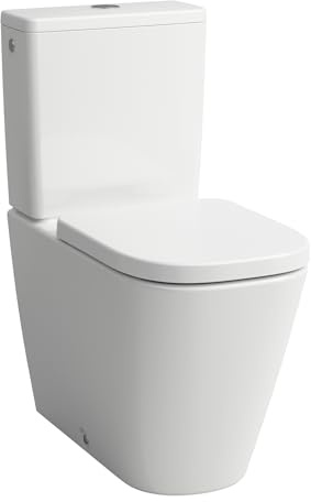 Laufen Meda Combiné WC au sol, sans rebord, Silent Flush, 360x680mm, chasse deau basse, H8241110000001, Couleur: blanc
