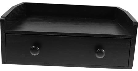 UTHCLO Schwarz Organizer Mit Multifunktionale Aufbewahrungsbox Für Kaffee Tee Und Küchenzutaten Stilvolle Lösung Für Schreibtisch Und Küche