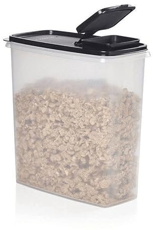 Tupperware Eidgenosse, contenitore quadrato rotondo, compatto, modulare, frigorifero, sistema rosso (2,8 litri, nero trasparente)