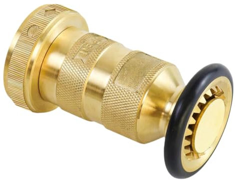 Ptdfjspt Fire Hose Nozzle 1-1/2 Inch NPSH/NPT Fire Hose Nozzle 100 Psi 75 Gpm Brass Fire Equipment Jet Fog Sprays Nozzle