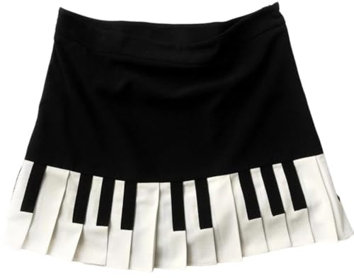 Uzztfa Plisserad kjol för kvinnor, Y-färg, pianostil, kort, skoluniform, cheerleaderkjol, skater kjol, sommar casual outfit.