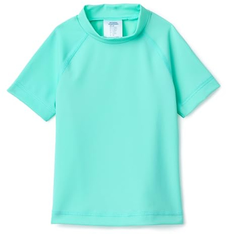 Amazon Essentials T-Shirt Rashguard a Maniche Corte da Ragazzo, Verde Menta Brillante, 4T