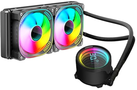 our fave Sistemas de refrigeración líquida con radiadores de alta eficiencia de 240 mm e iluminación de sincronización ARGB para CPU LGA1700/AM5 refrigeración líquida