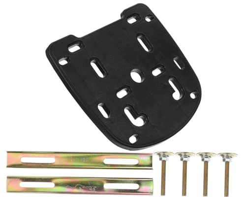 LOLIPPYY Piastra Adattatore Portapacchi Posteriore Moto Facile Installazione e Fissaggio Stabile Set 1 con Viti, Materiale Ferro e Pp per Bauletto Posteriore Moto, per Montaggio Fai-da-te