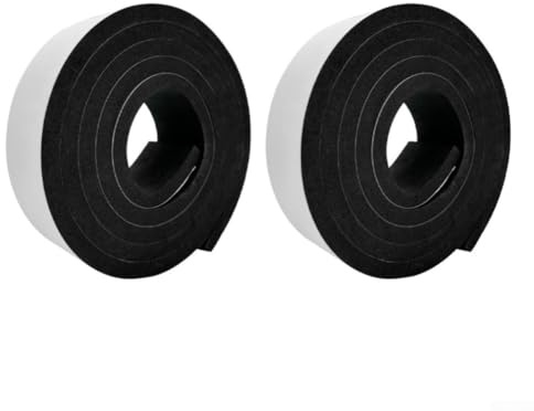Honseadek Cinta aislante de espuma EVA con respaldo permanente, cinta aislante de celdas cerradas para puertas y ventanas, tira de sellado resistente al calor para el hogar y (2 unidades de 20 mm x 2