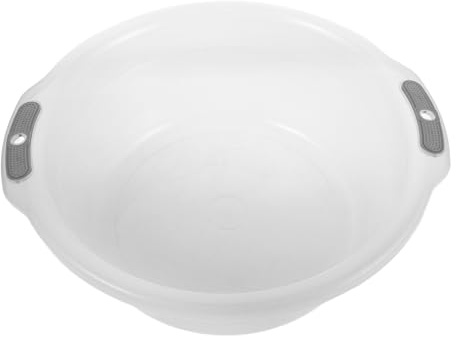 MERRYHAPY Bassine Plastique Transparente Extra-large avec Poignées Ergonomiques Bac Portable Polyvalent pour Trempage des Lavage Main Buanderie et Bain pour Animaux Cuvette Bain Légère et