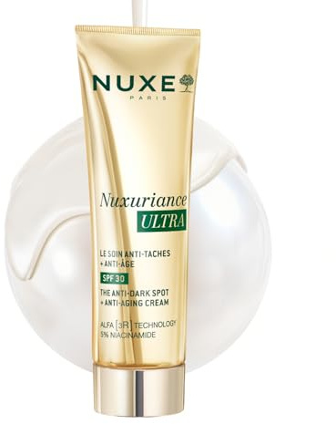 Nuxe Nuxuriance Ultra Creme gegen dunkle Flecken und Anti-Aging, LSF 30, 50 ml, Feuchtigkeitscreme mit dreifacher Wirkung für reife Haut, zielt auf dunkle Flecken, Falten und Verlust der Festigkeit