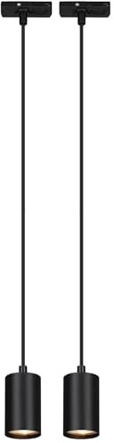 BRILONER - Schienensystem Rail Pendelleuchte, kombinierbar, Zubehör, Tracklight, Pendellampe, GU10, Deckenlampe, Deckenleuchte, 1410x82x55mm (LxBxD), Schwarz (Packung mit 2)