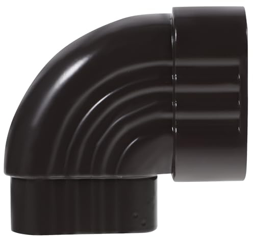 Yardenfun Adaptador de Bajante de Canalón de Aleación de Aluminio Codo de 90° para Tubería Cuadrada 60X80 MM Conector Resistente Oxidación para Sistema de Desagüe Pluvial en Viviendas