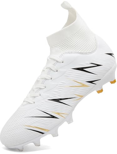 situkeke Mens Football Boots Spike High Top Football Shoes Astro Turf Trainers AG FG Soccer Cleats Boys Professional Athletic Shoes