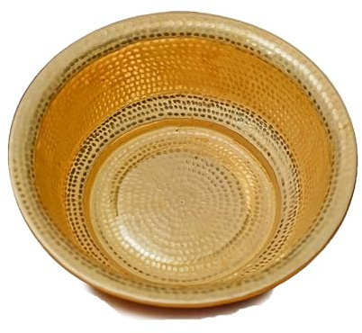 Lavabo in rame martellato a mano, braciere portatile da campeggio, inceneritore da picnic, lavabo da 34 cm di grande capacità
