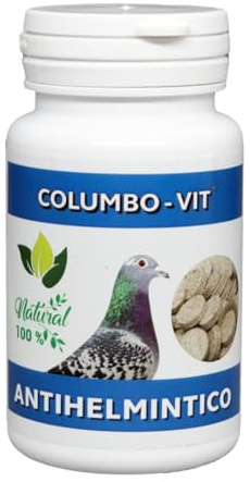 Pigeon Vet Helmi-Tab para Palomas – contra los Parásitos Internos – 300 Comprimidos con Extractos Vegetales