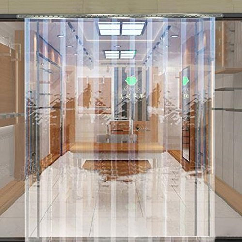 Panana Freezer Room PVC Strip Curtain Privacy Door Strip Curtains Kit Catering (1.5m*2m)