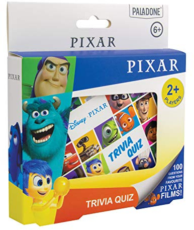 Pixar Paladone Disney Movie Trivia Quizspiel mit 96 Fragen für Kinder und Familien